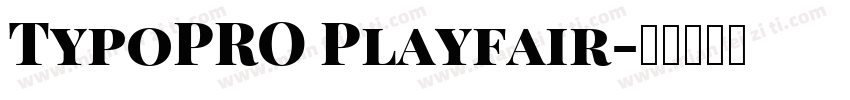 TypoPRO Playfair字体转换